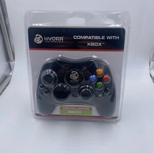 Hydra-Performance Black Large Wired Controller With 2 Vibrating Motors FOR XBOX